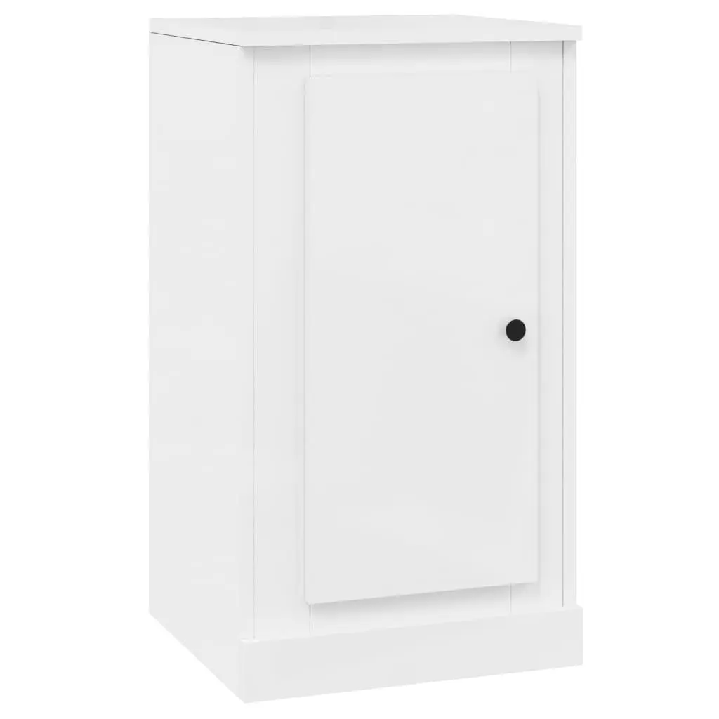 Sideboards 2 pcs High Gloss White Storage Cabinet Engineered Wood Cupboard