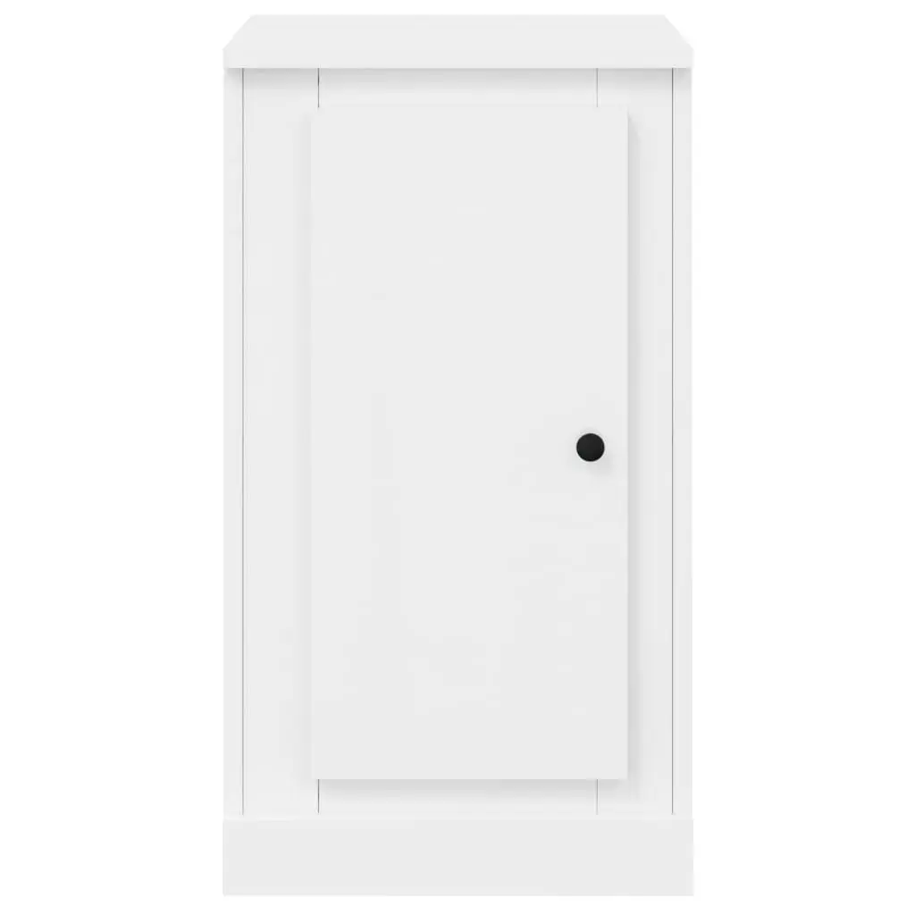 Sideboards 2 pcs High Gloss White Storage Cabinet Engineered Wood Cupboard