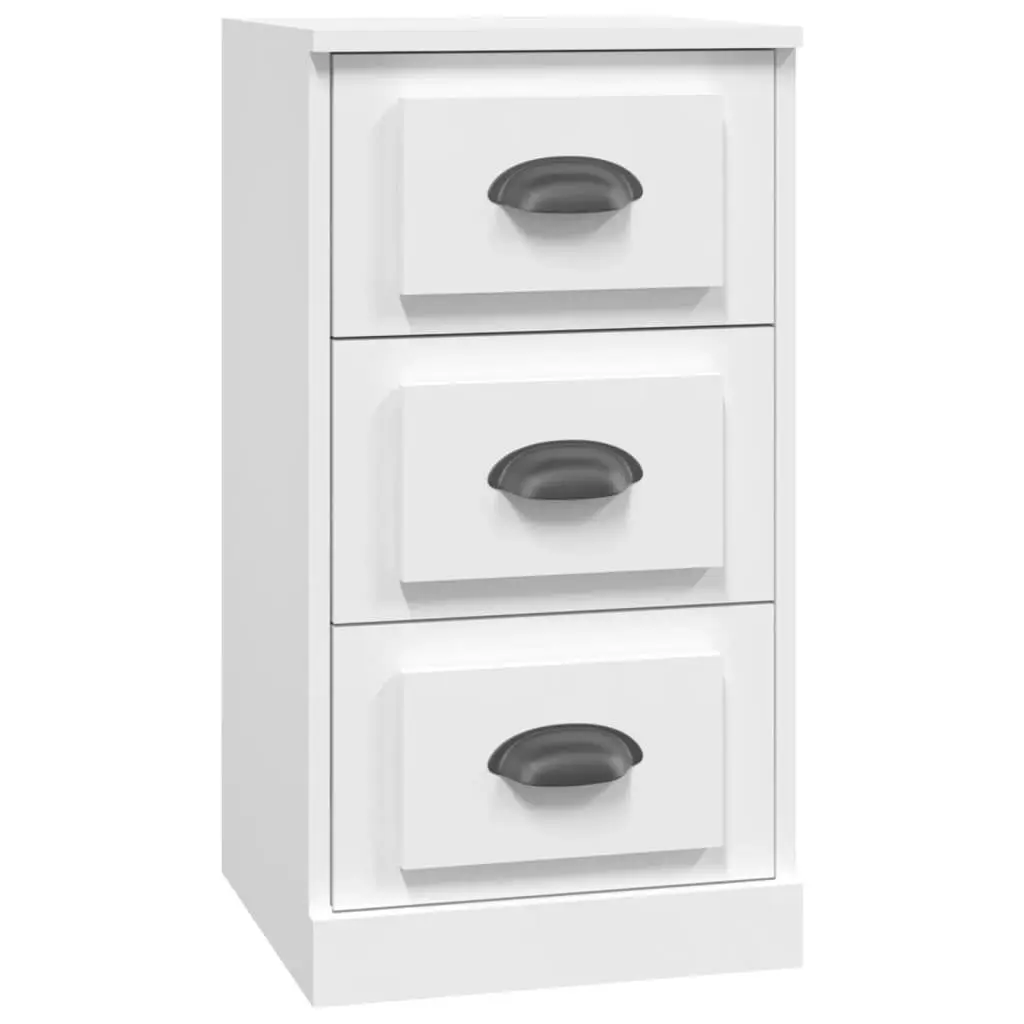 Sideboard White Engineered Wood 36 x 35.5 x 67.5 cm Storage Cabinet Buffet Display Unit