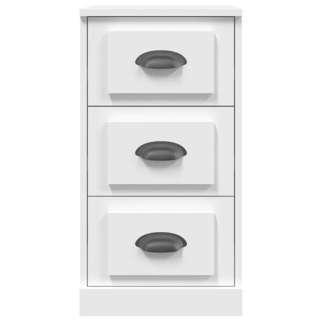 Sideboard White Engineered Wood 36 x 35.5 x 67.5 cm Storage Cabinet Buffet Display Unit