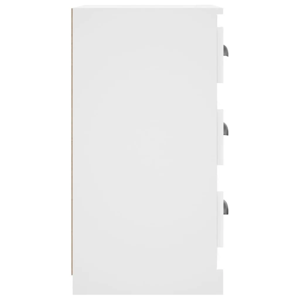 Sideboard White Engineered Wood 36 x 35.5 x 67.5 cm Storage Cabinet Buffet Display Unit