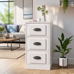 Elegant White High Gloss Sideboard Cabinet for Home