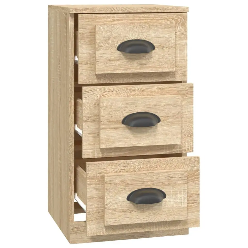 Sideboard Brown Engineered Wood Storage Cabinet Buffet Display Unit 36W x 35.5D x 67.5H cm