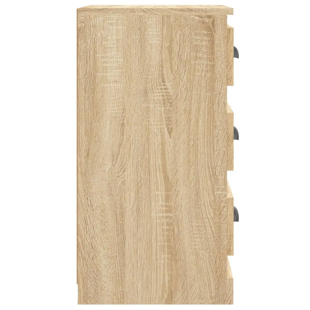 Sideboard Brown Engineered Wood Storage Cabinet Buffet Display Unit 36W x 35.5D x 67.5H cm