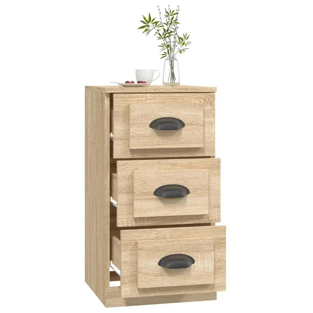 Sideboard Brown Engineered Wood Storage Cabinet Buffet Display Unit 36W x 35.5D x 67.5H cm