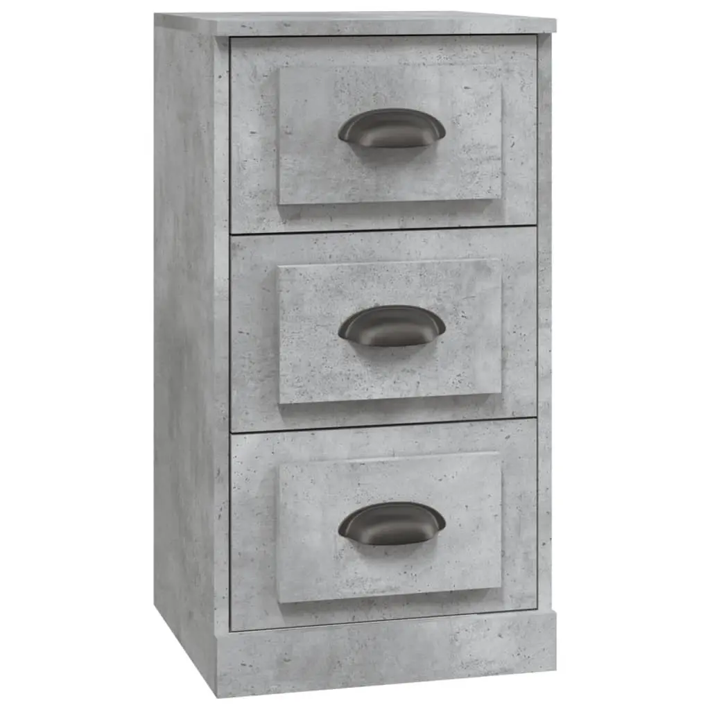Storage Cabinet Engineered Wood Grey Living Room Sideboard Display 36x35.5x67.5cm