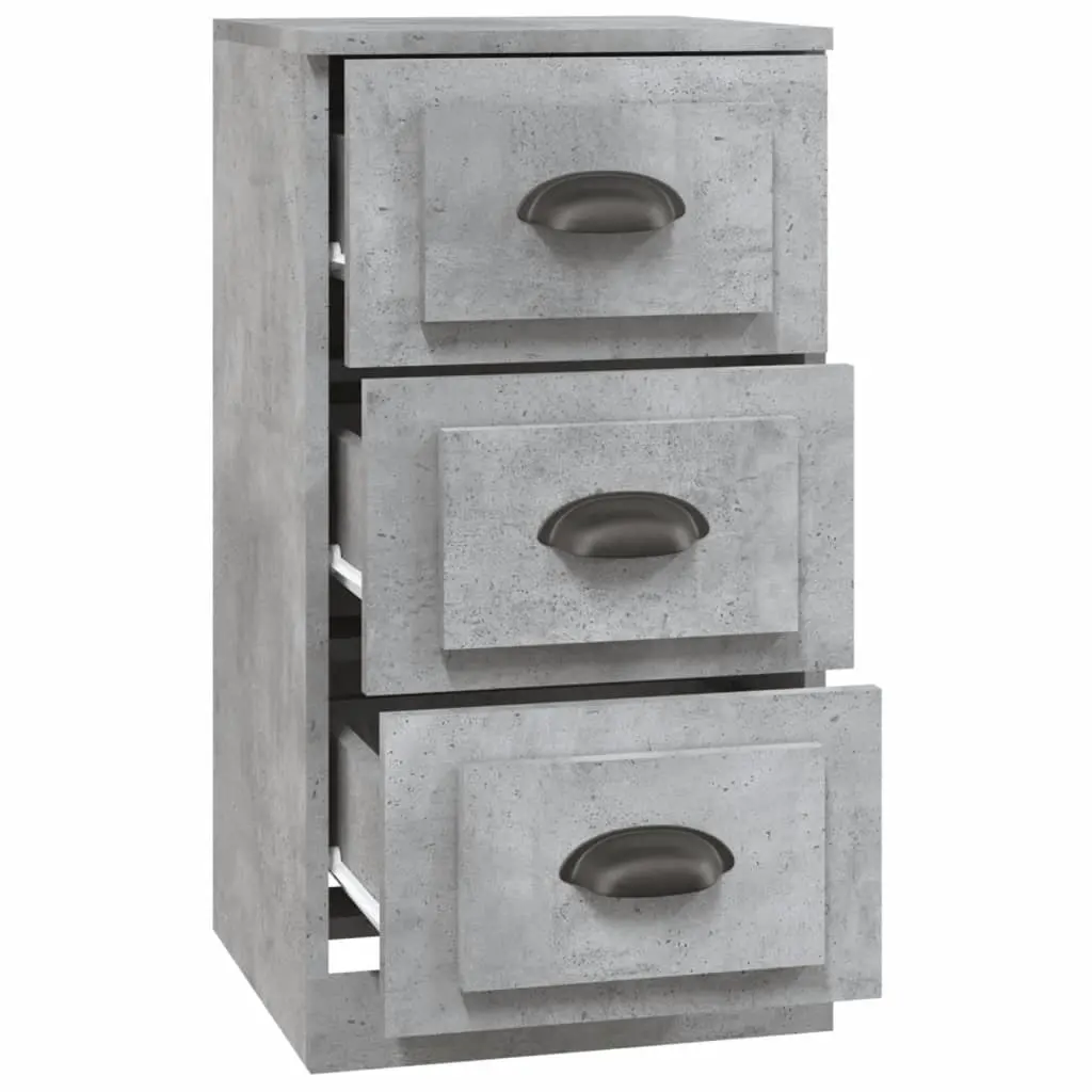 Storage Cabinet Engineered Wood Grey Living Room Sideboard Display 36x35.5x67.5cm