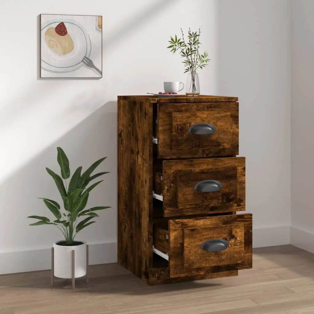 Engineered Wood Sideboard Brown Storage Cabinet Display Unit 36cm x 35.5cm x 67.5cm