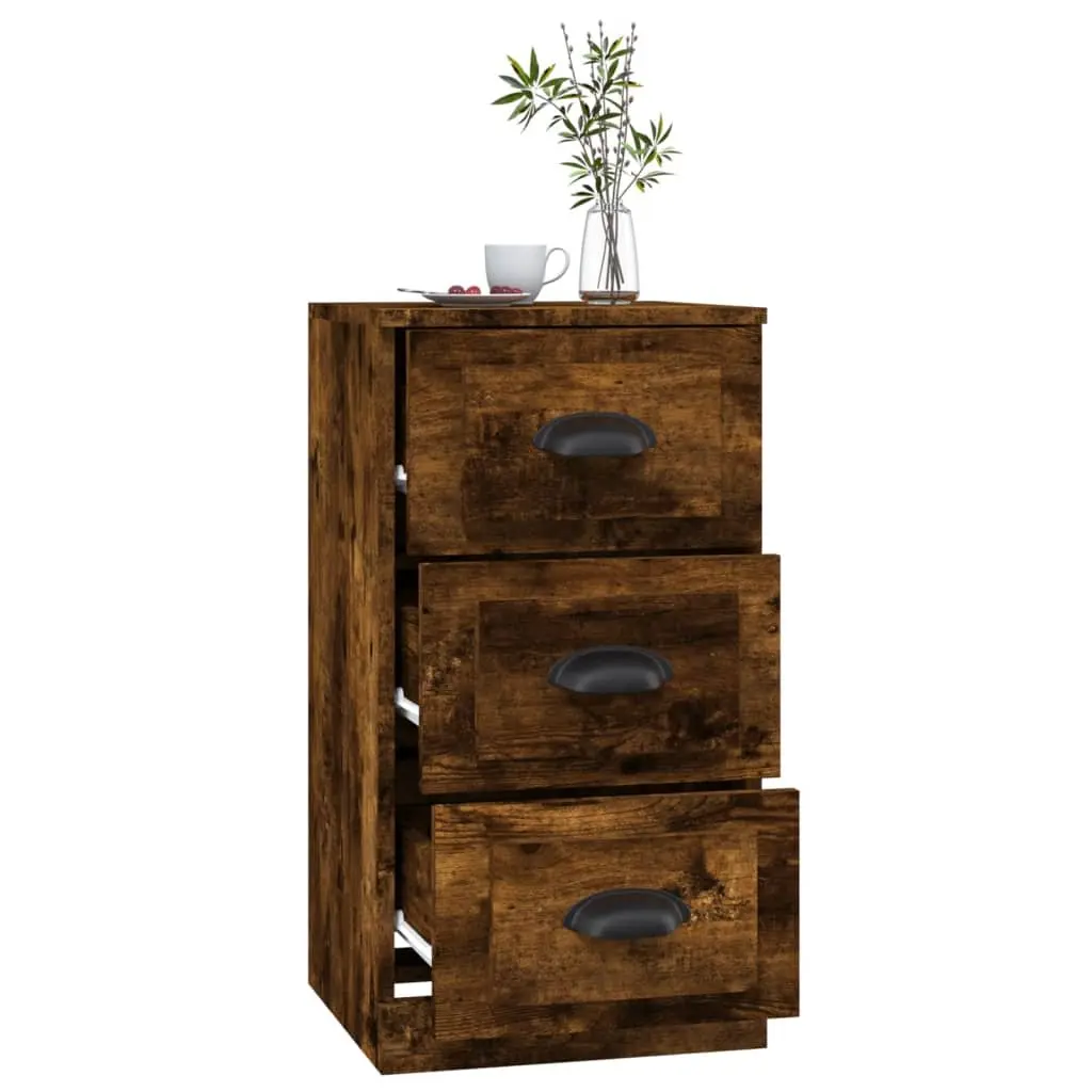 Engineered Wood Sideboard Brown Storage Cabinet Display Unit 36cm x 35.5cm x 67.5cm