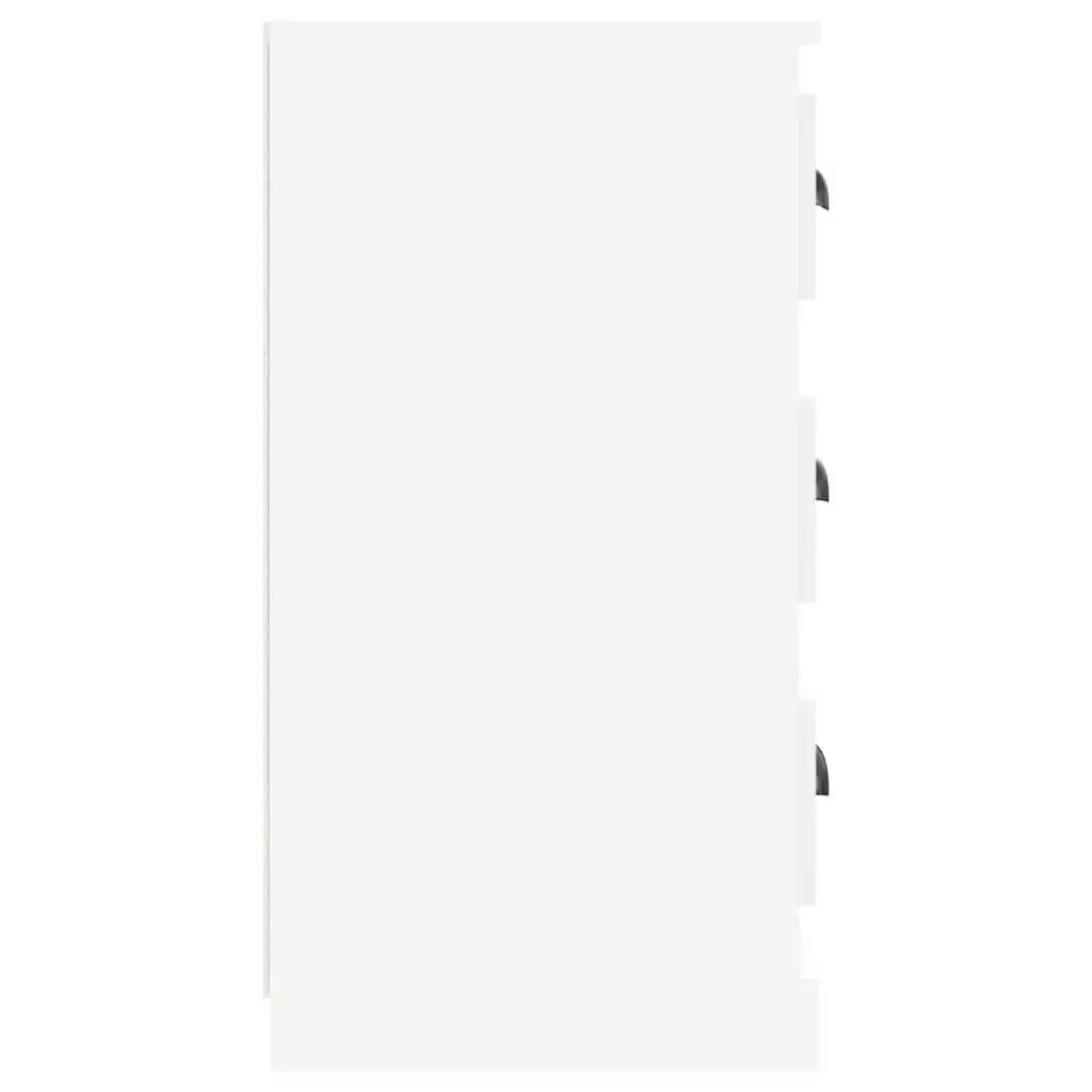 Sideboard Cabinet High Gloss White 70cm Engineered Wood