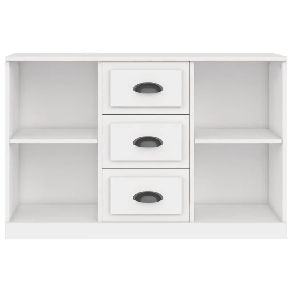 White Sideboard Cabinet Storage Buffet Engineered Wood Furniture Cupboard