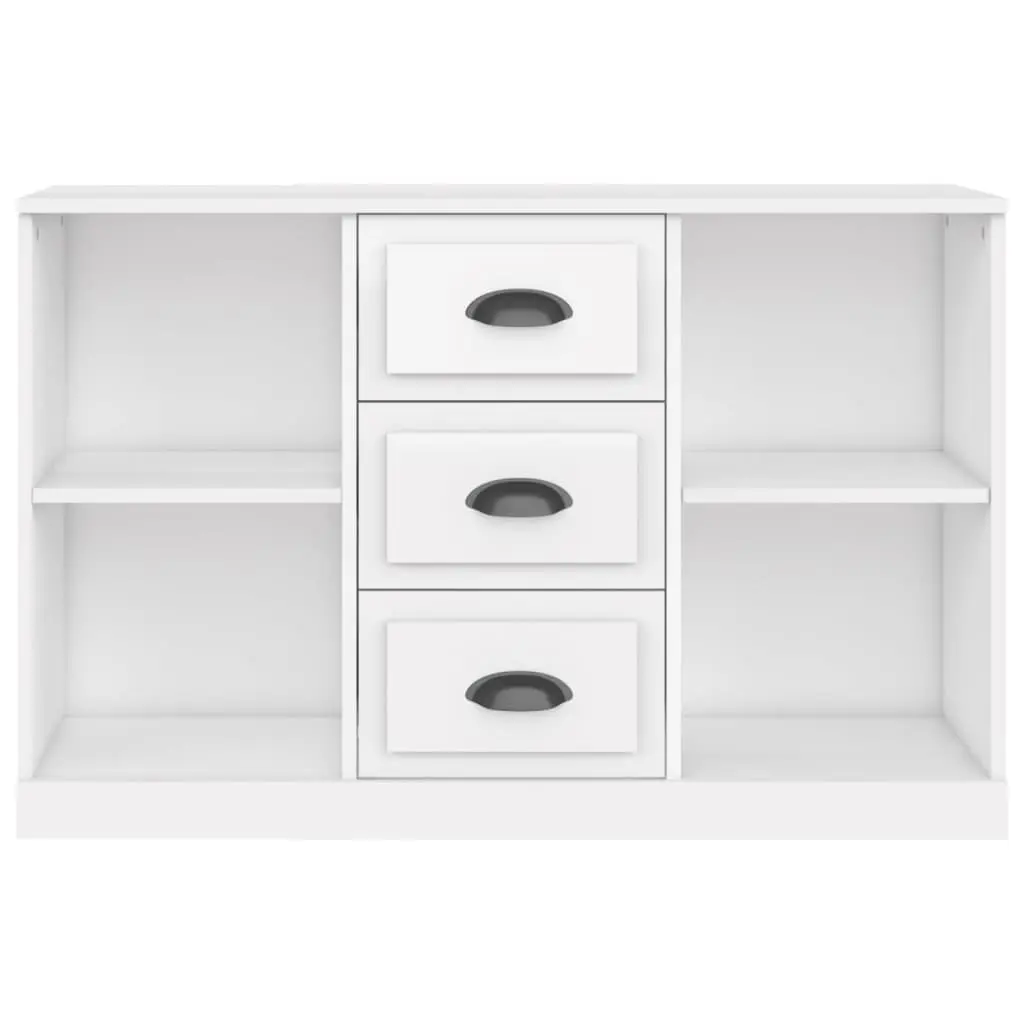 High Gloss White Sideboard Storage Unit in Engineered Wood