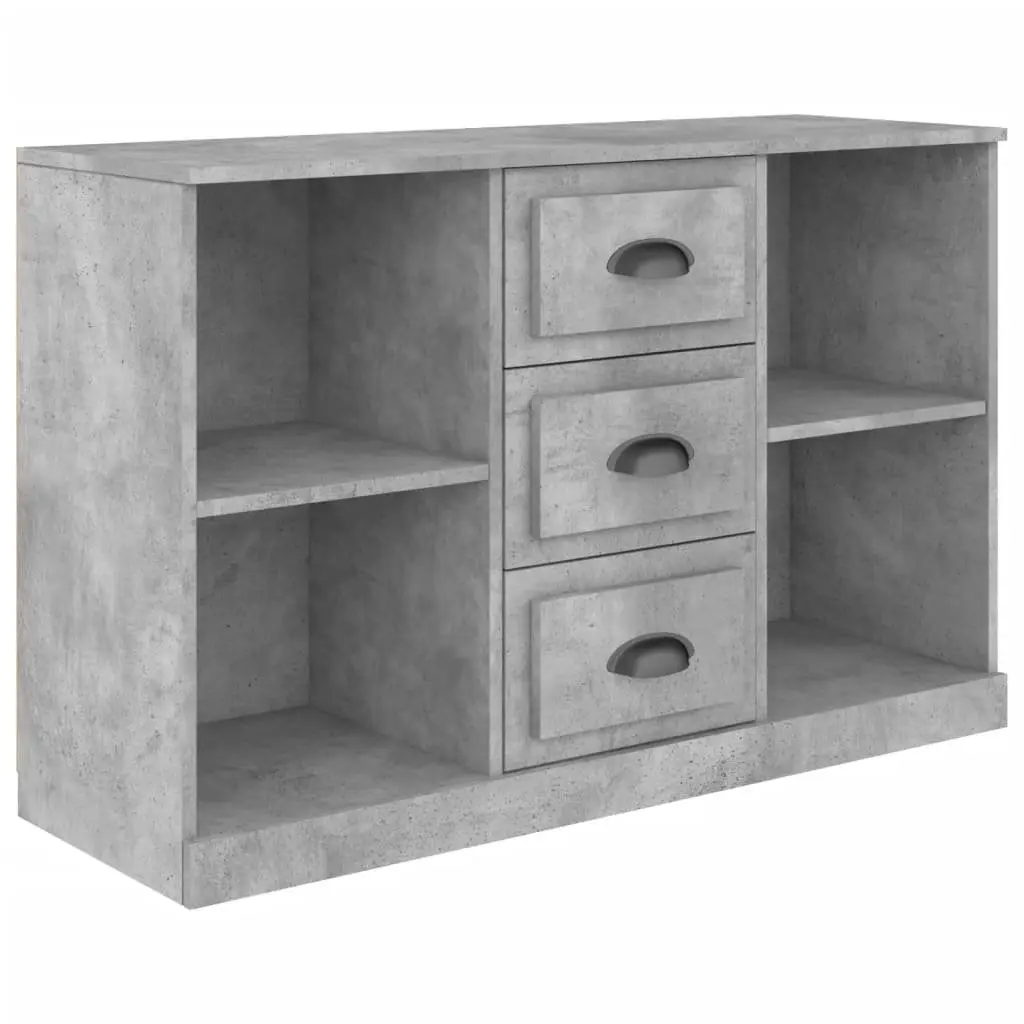 Sideboard Grey Engineered Wood Storage Cabinet Buffet Console Table