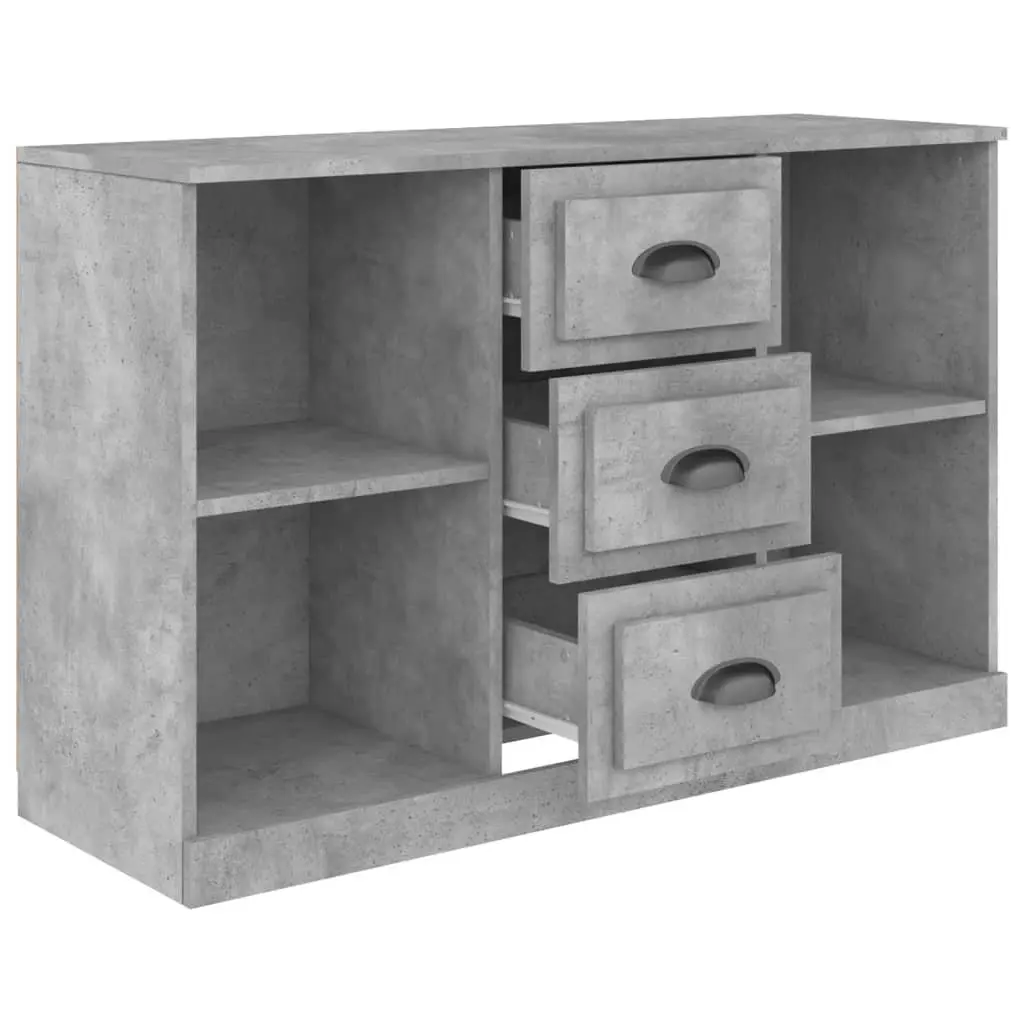 Sideboard Grey Engineered Wood Storage Cabinet Buffet Console Table