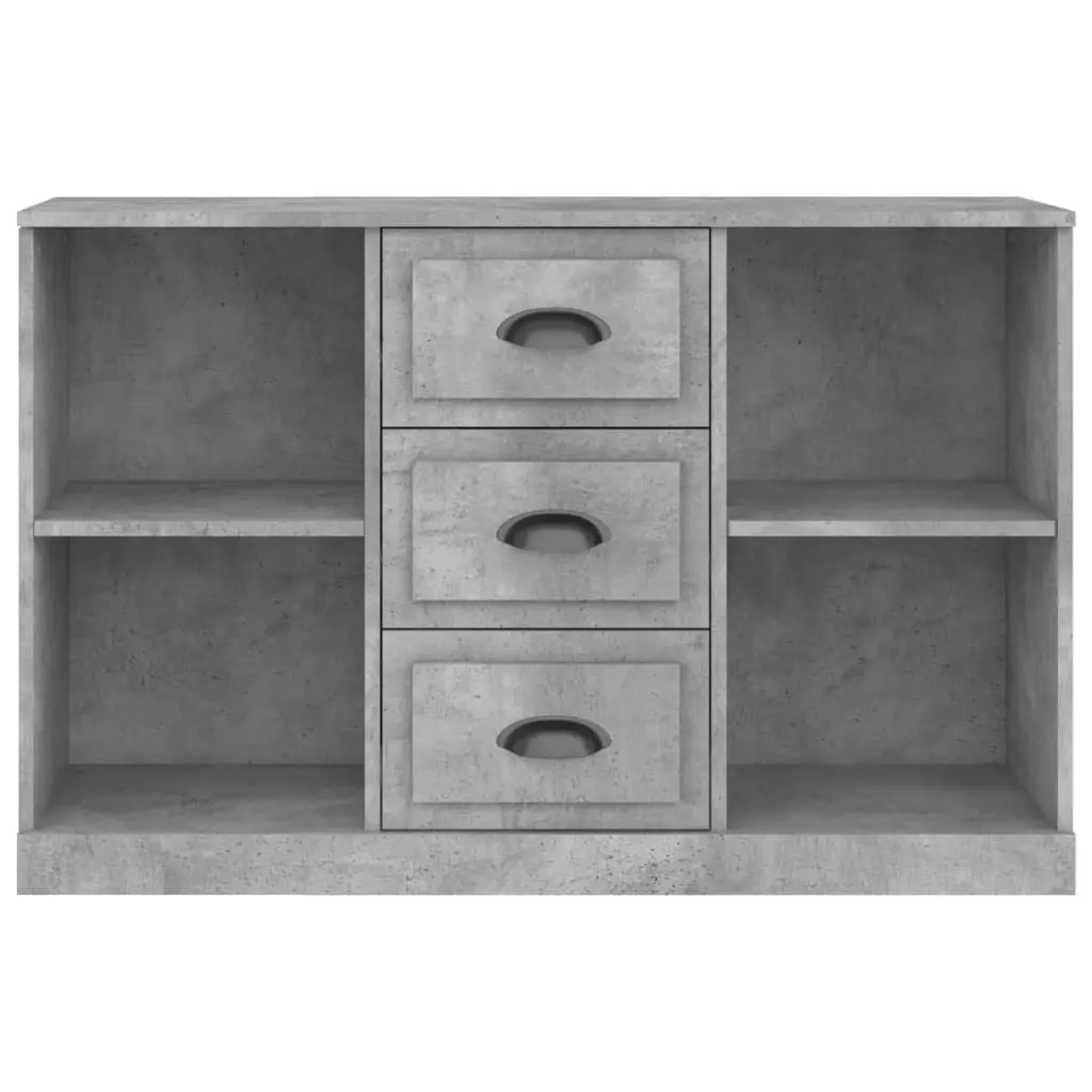 Sideboard Grey Engineered Wood Storage Cabinet Buffet Console Table