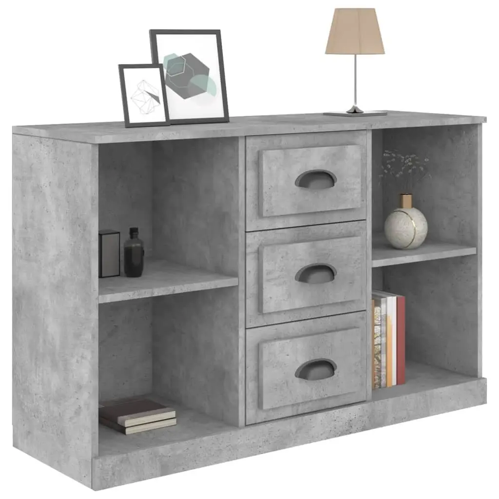 Sideboard Grey Engineered Wood Storage Cabinet Buffet Console Table