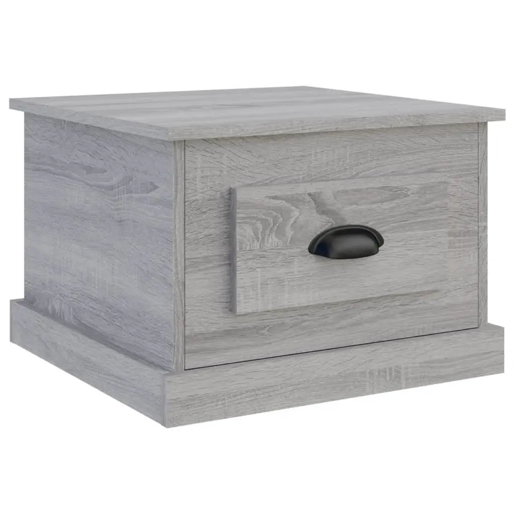Coffee Table Grey Sonoma 50x50x35 cm Engineered Wood with Storage Drawer