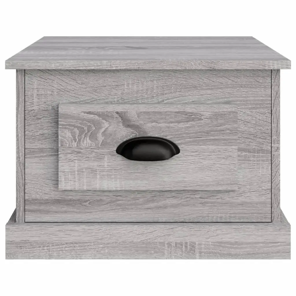 Coffee Table Grey Sonoma 50x50x35 cm Engineered Wood with Storage Drawer