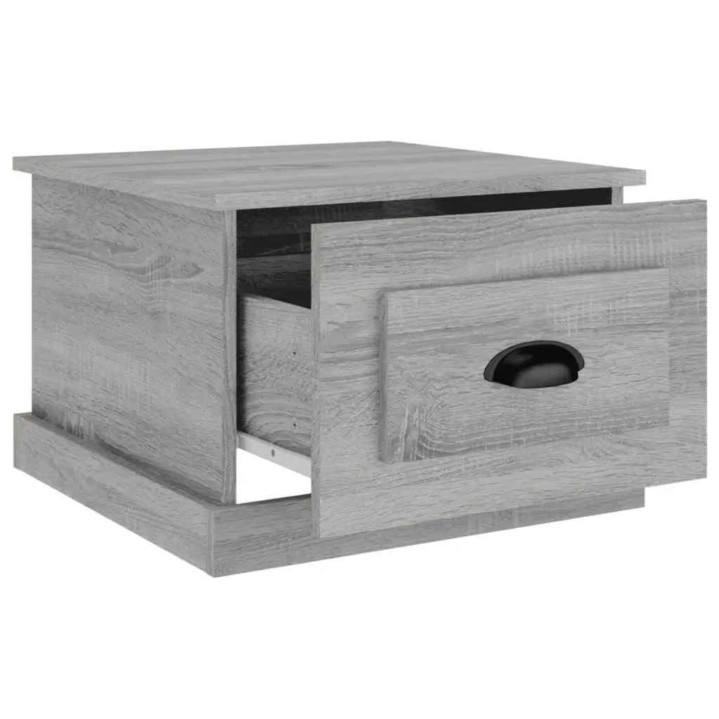 Coffee Table Grey Sonoma 50x50x35 cm Engineered Wood with Storage Drawer