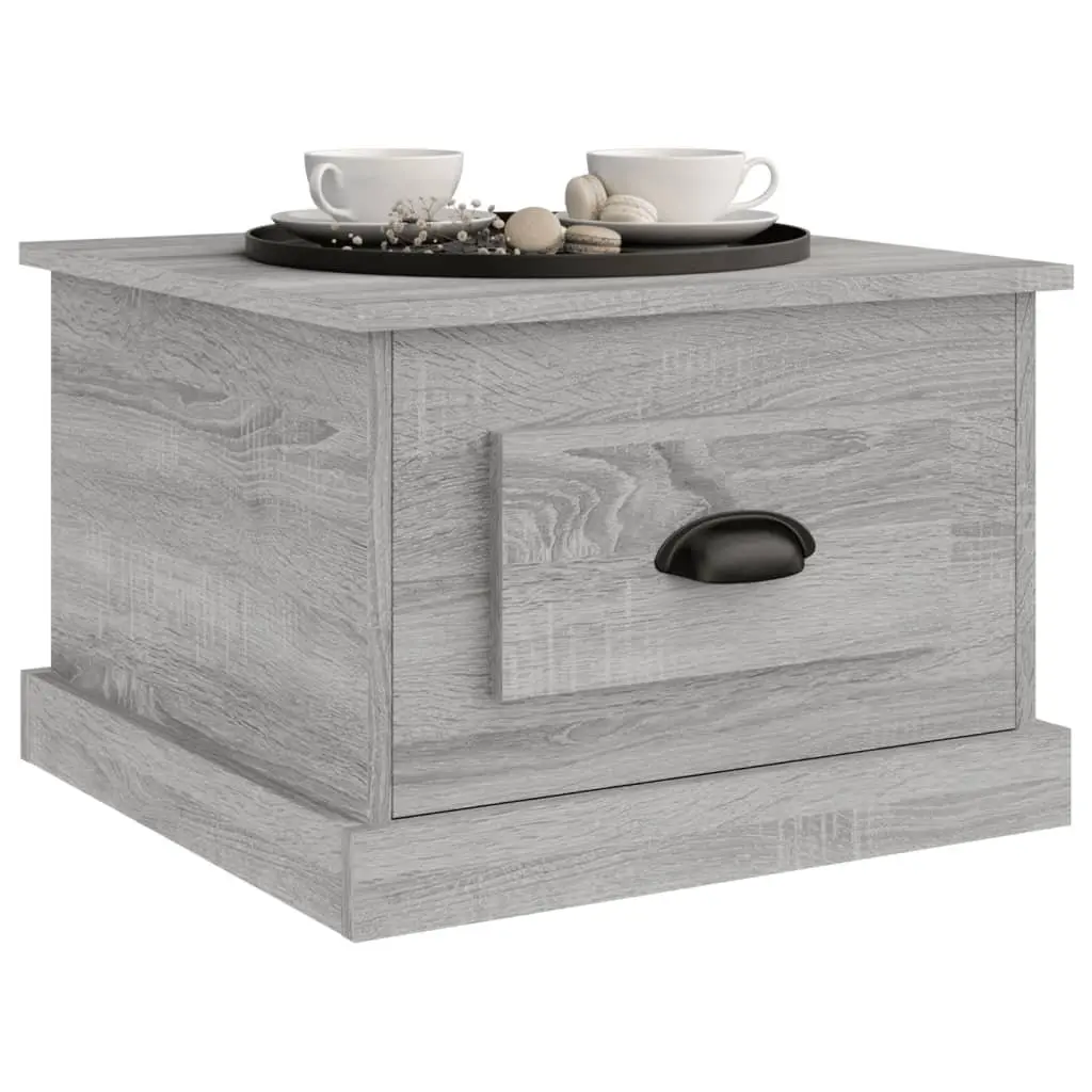 Coffee Table Grey Sonoma 50x50x35 cm Engineered Wood with Storage Drawer