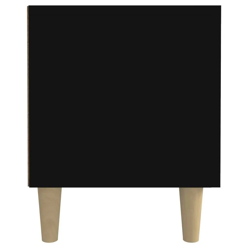 Black 180cm TV Cabinet with 4 Storage Compartments