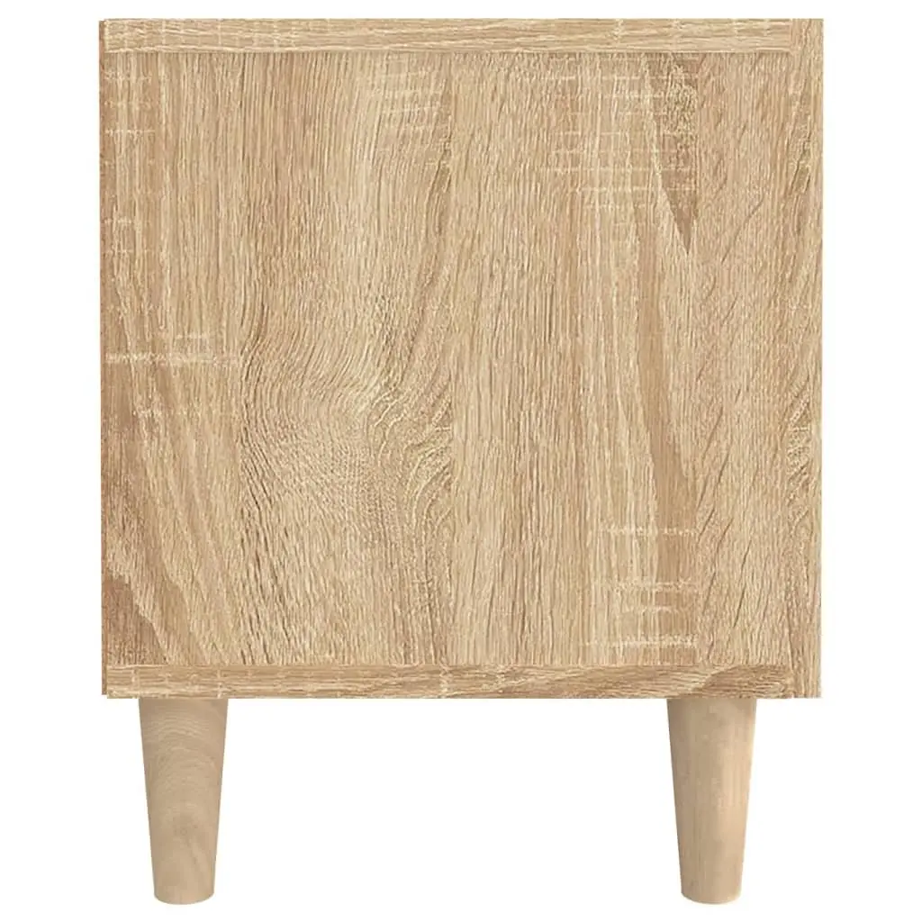 TV Cabinet Brown Engineered Wood Media Unit Storage Doors Compartments