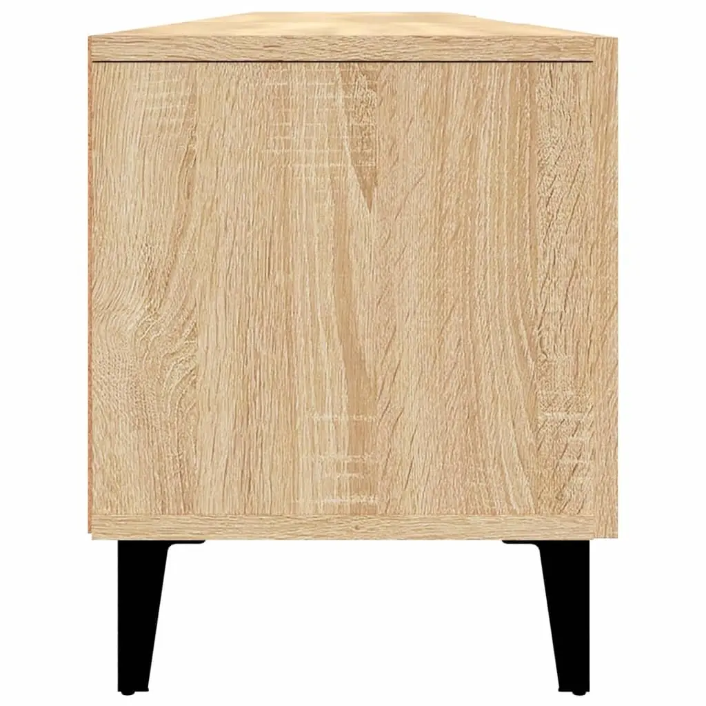 Brown Engineered Wood TV Cabinet with Storage Compartment