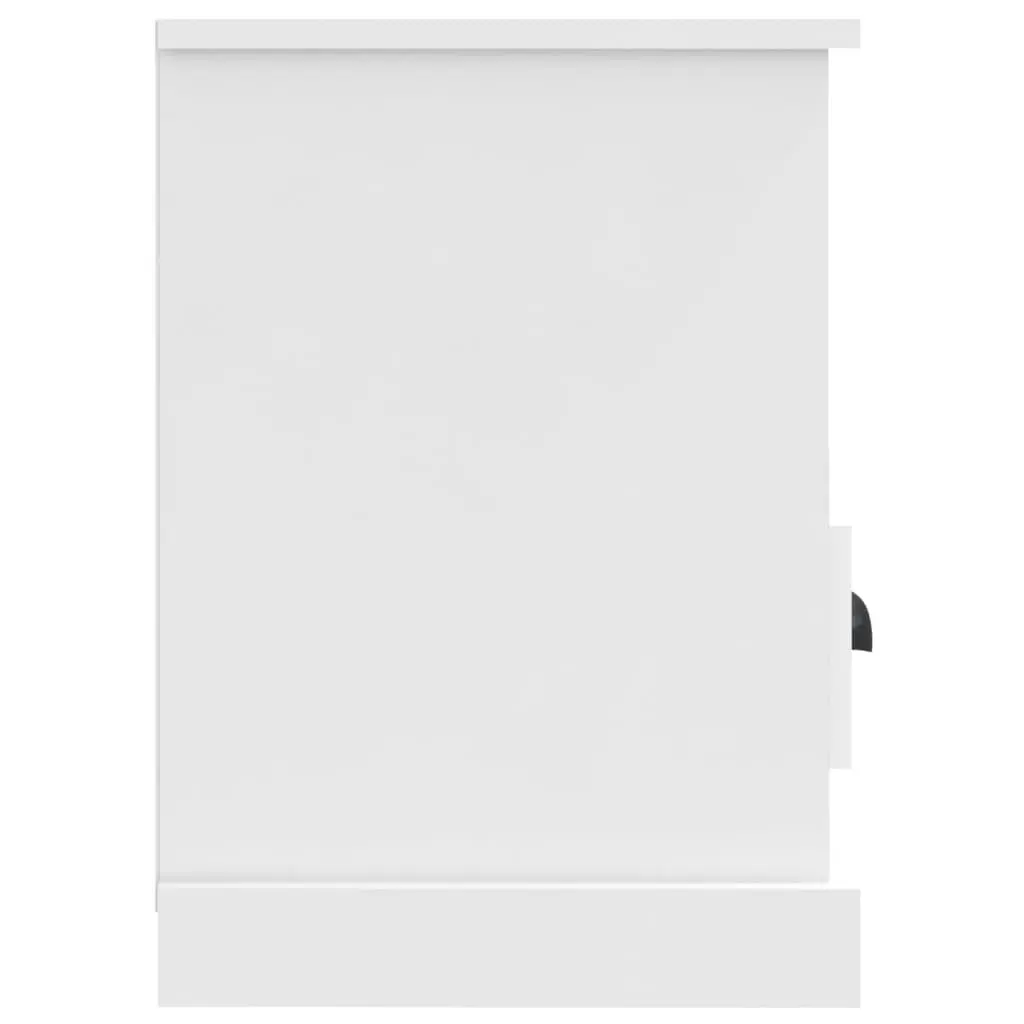 TV Cabinet White 80x35x50 cm Engineered Wood Storage Unit with Drawers