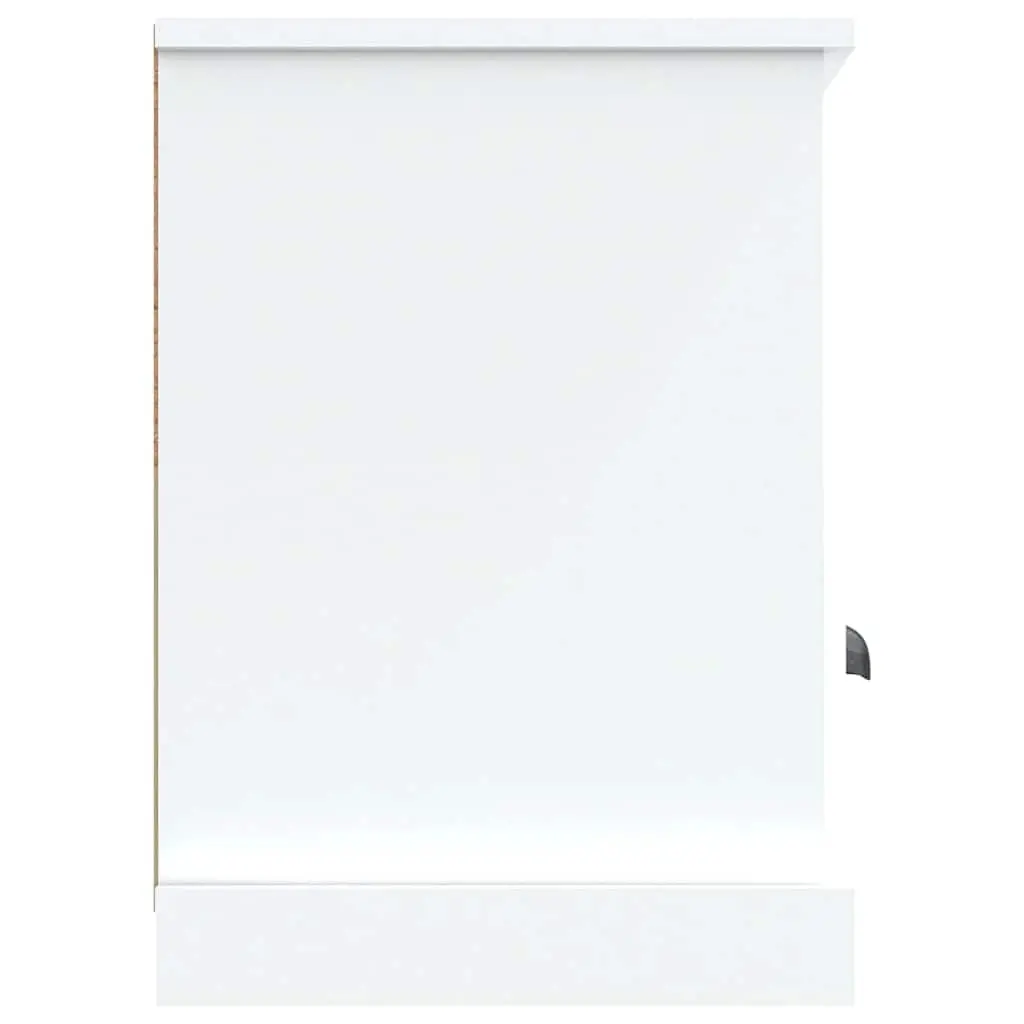 White TV Cabinet with Drawers and Open Compartments
