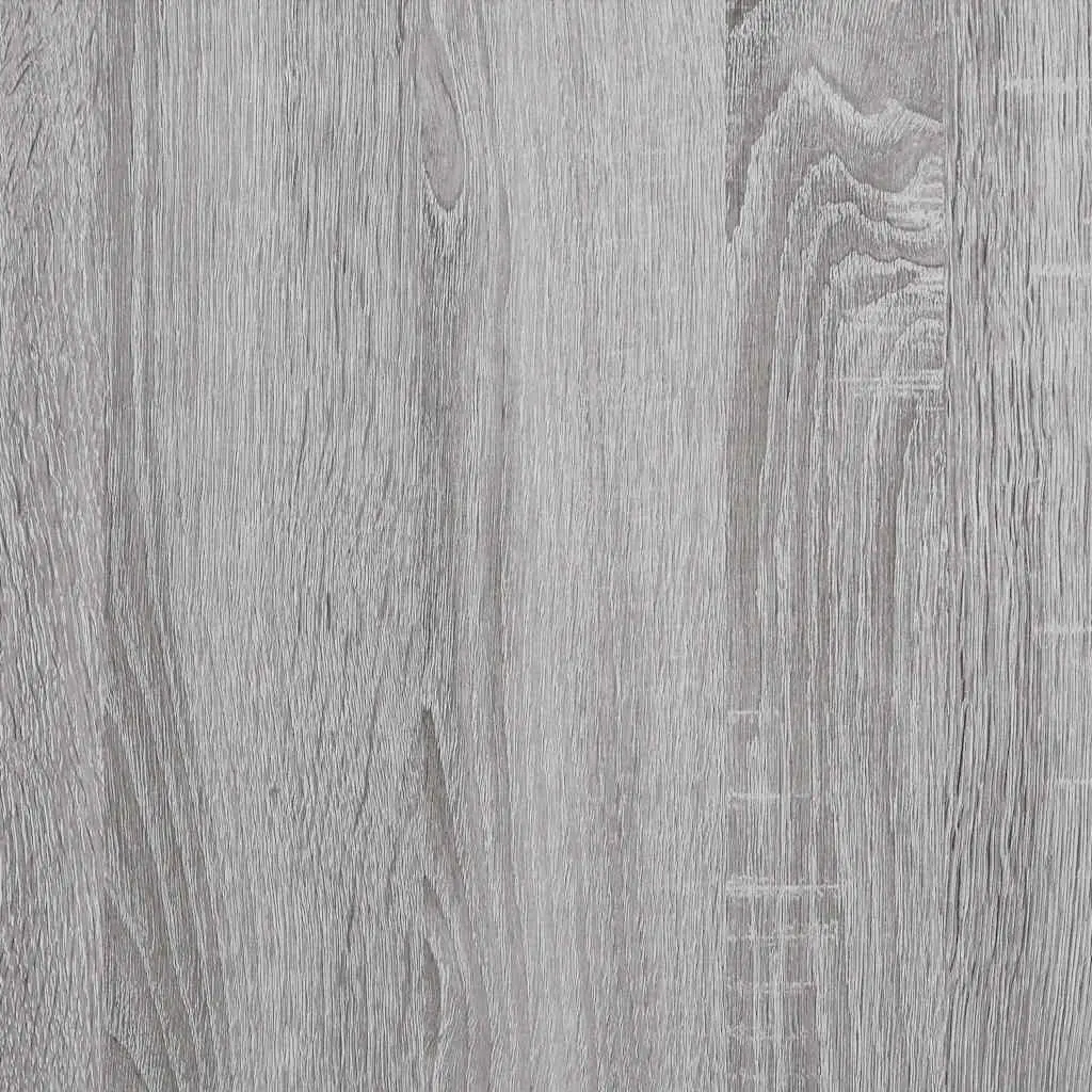 TV Cabinet Grey Sonoma Engineered Wood 100x35x50cm Storage Unit with Drawers Open Compartments