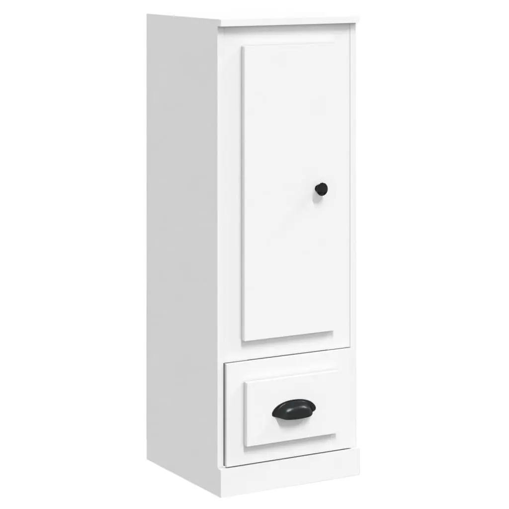 White Highboard Storage Cabinet Engineered Wood Sideboard Buffet Furniture