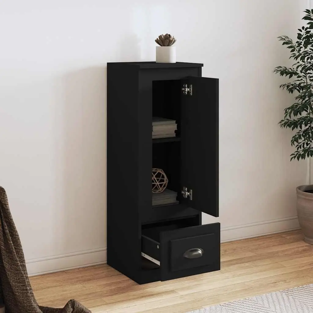 Black Highboard Sideboard Storage Cabinet