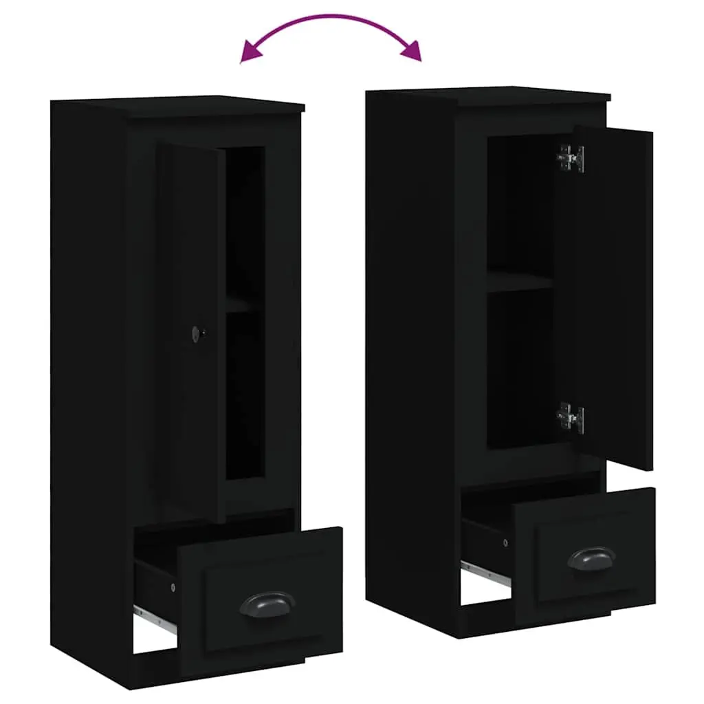 Black Highboard Sideboard Storage Cabinet