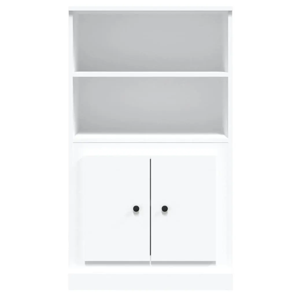 Highboard Storage Cabinet White Engineered Wood Sideboard Buffet Display Unit 60 x 35.5 x 103.5 cm