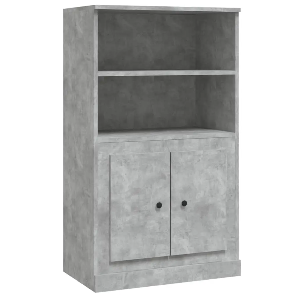 Highboard Sideboard Storage Cabinet Grey 60x35.5x103.5 cm Engineered Wood