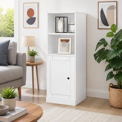 Elegant White Highboard Storage Cabinet 36x35.5x103.5cm