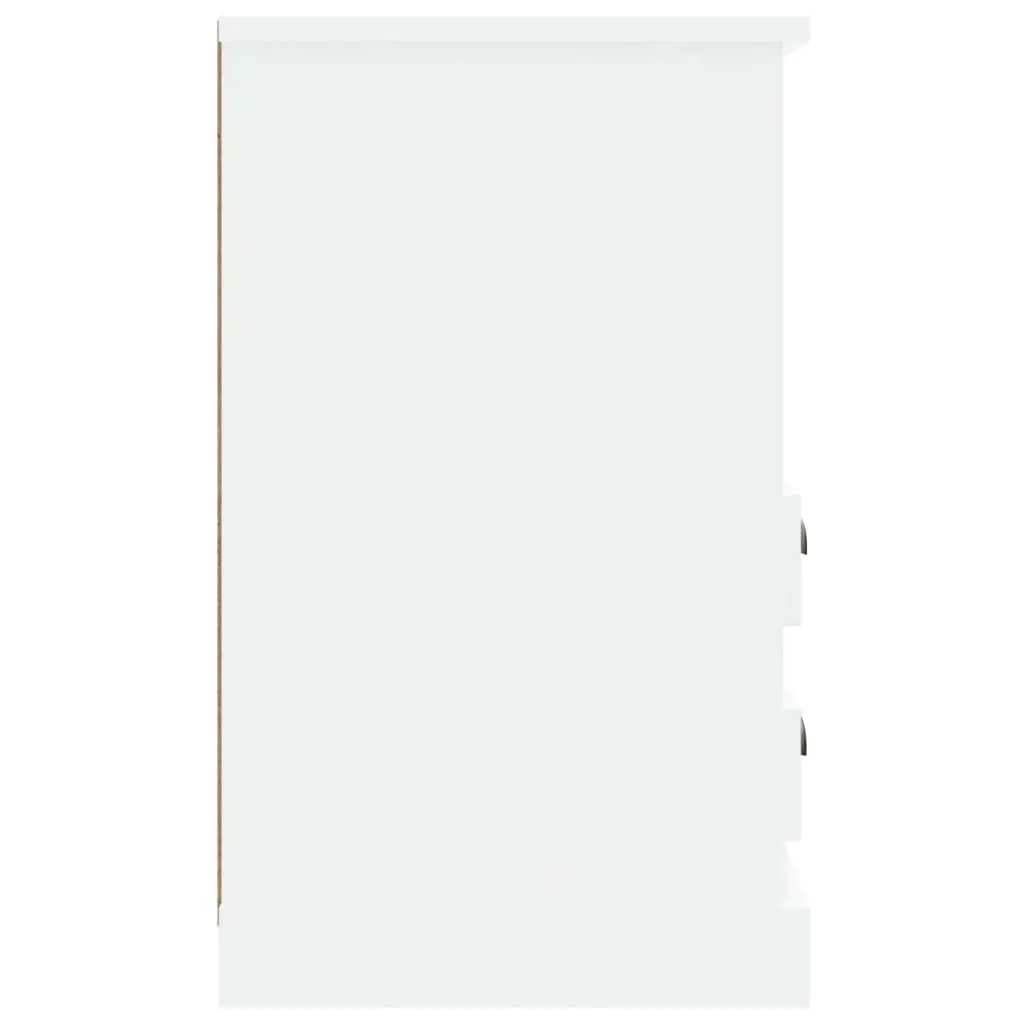 White Bedside Cabinets Set of 2 with Storage Compartment