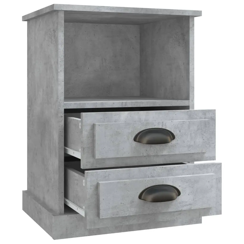Grey Bedside Cabinet with Drawers