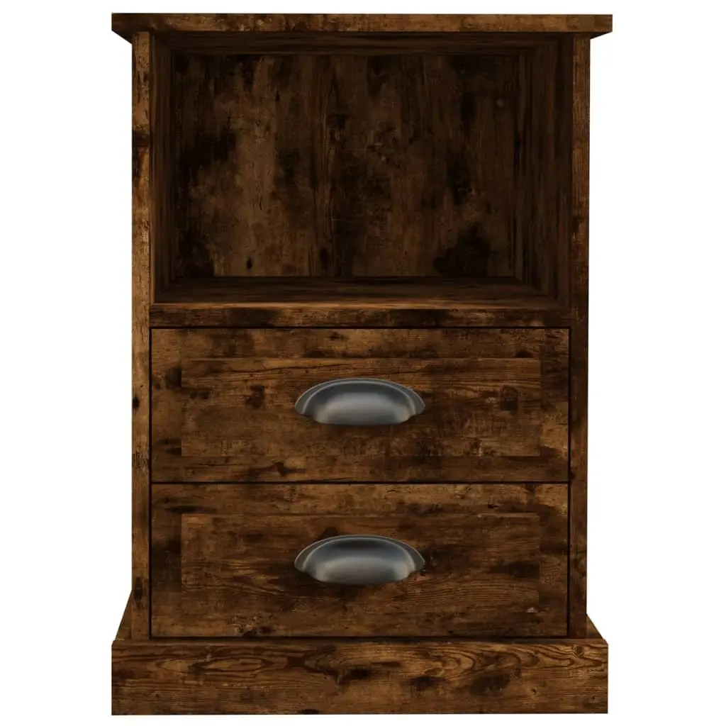 Bedside Cabinets 2 pcs Brown 43x36x60 cm Drawers Open Compartment Storage