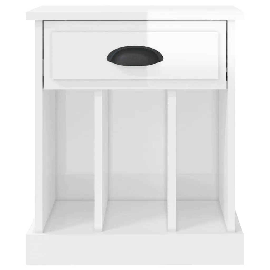 Bedside Cabinets High Gloss White 43 x 36 x 50 cm Engineered Wood 2 Piece