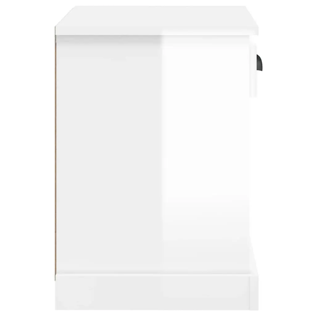 Bedside Cabinets High Gloss White 43 x 36 x 50 cm Engineered Wood 2 Piece