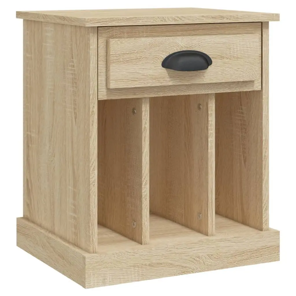 Bedside Cabinets Brown Sonoma Oak 43x36x50 cm Engineered Wood Nightstand Storage Drawer 2 Piece