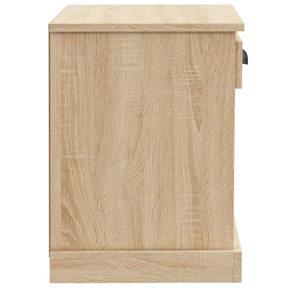 Bedside Cabinets Brown Sonoma Oak 43x36x50 cm Engineered Wood Nightstand Storage Drawer 2 Piece
