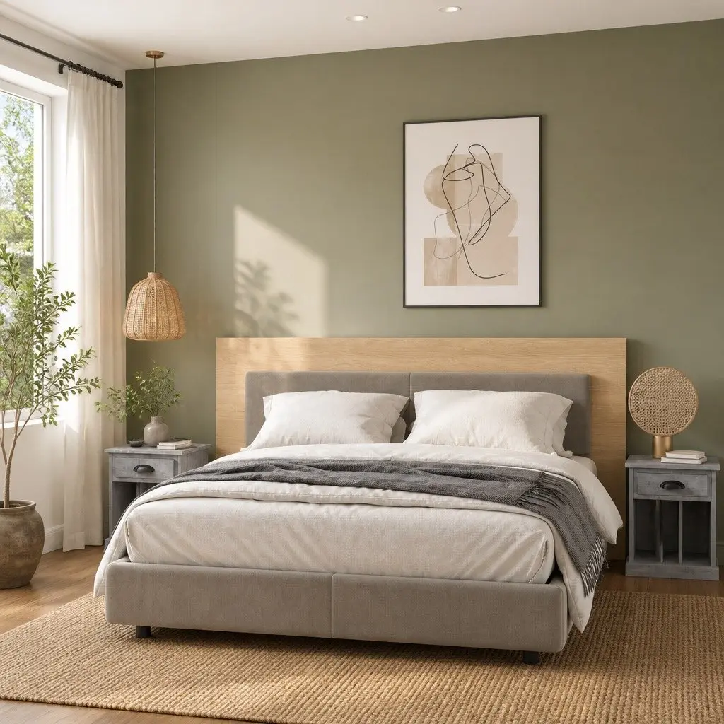 Grey Bedside Cabinets Set of 2