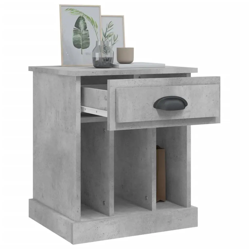 Grey Bedside Cabinets Set of 2
