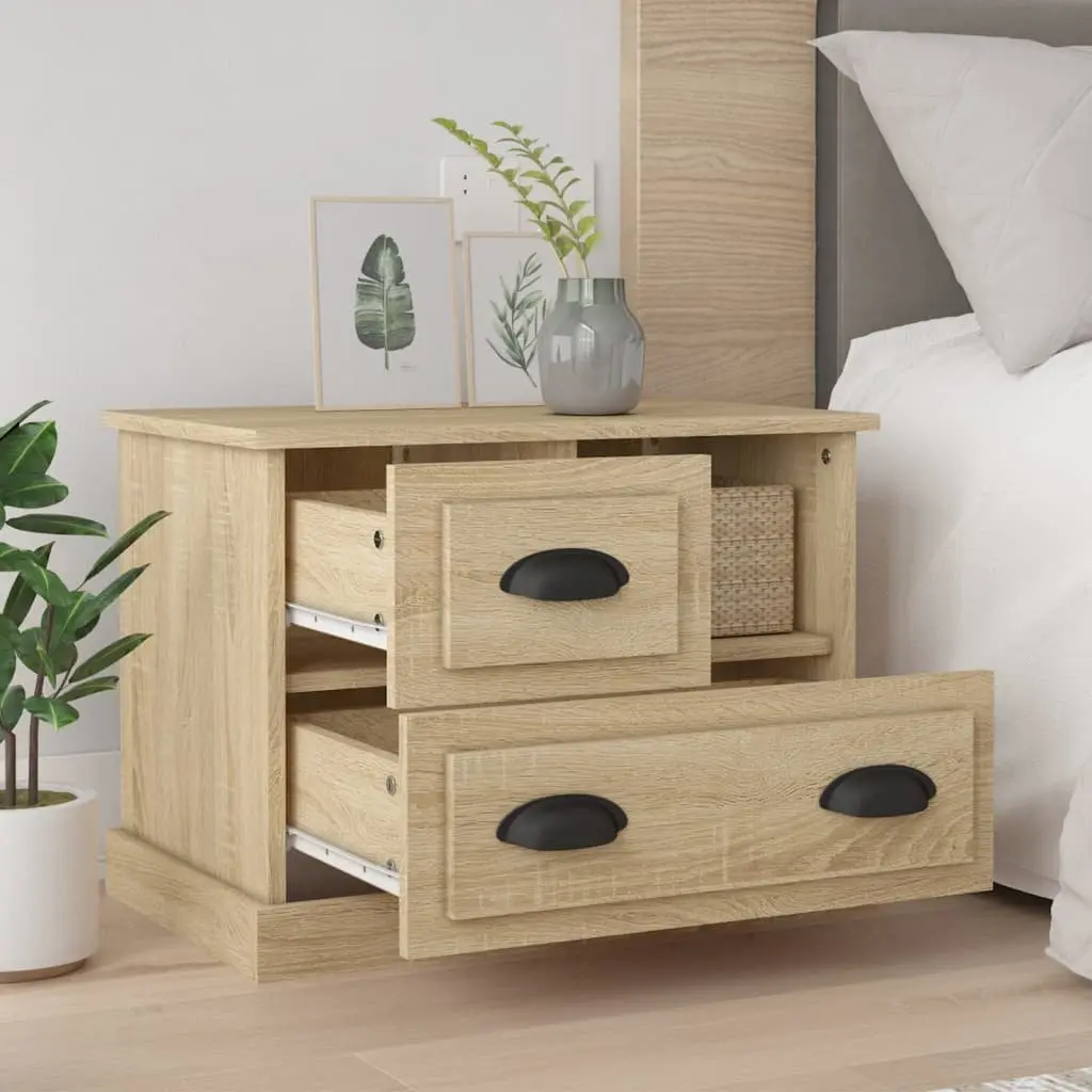 Brown Bedside Cabinet with Drawers