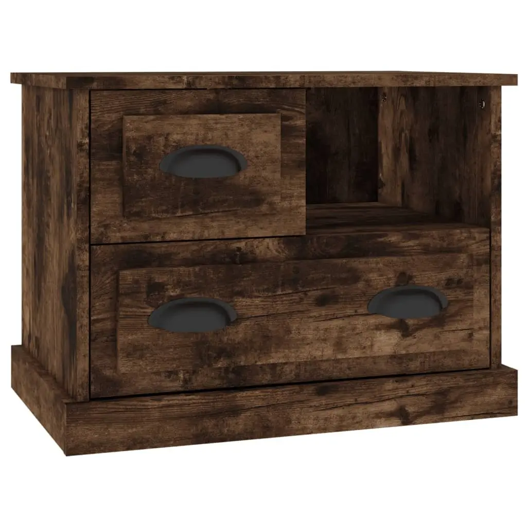 Brown Bedside Cabinet with Drawers for Storage