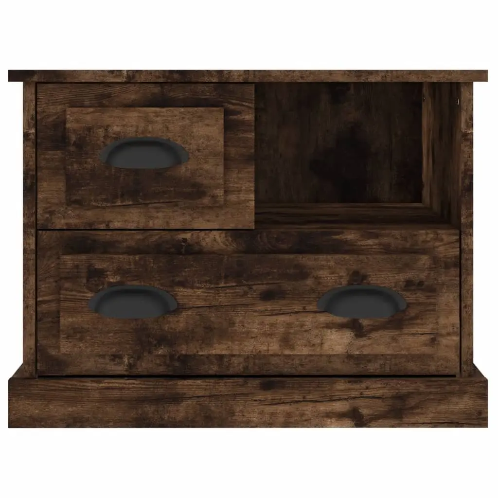 Brown Bedside Cabinet with Drawers for Storage