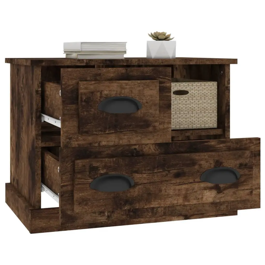 Brown Bedside Cabinet with Drawers for Storage