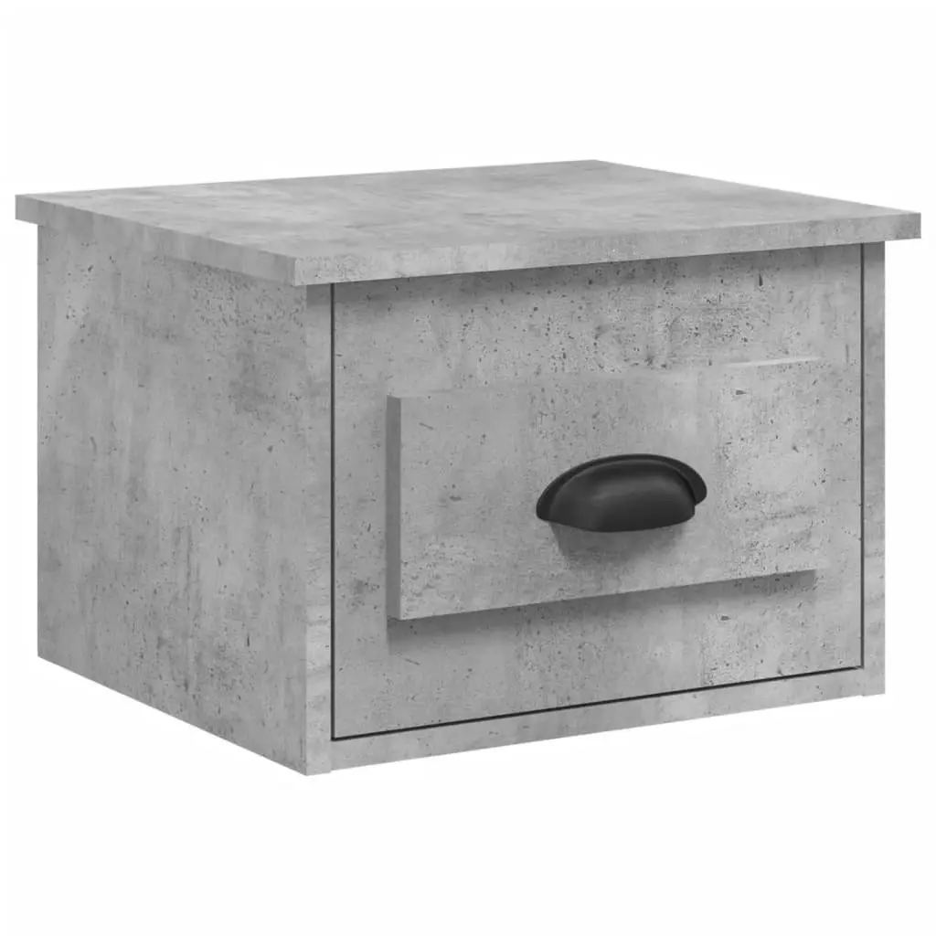 Wall-mounted Bedside Cabinet Grey 41.5cm x 36cm x 28cm Engineered Wood